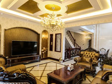 宏發(fā)天琴灣310平別墅歐式風格實景