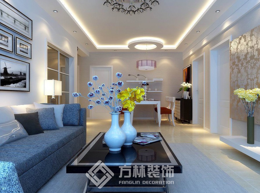 新湖北國之春96平現(xiàn)代簡約風格裝修效果圖