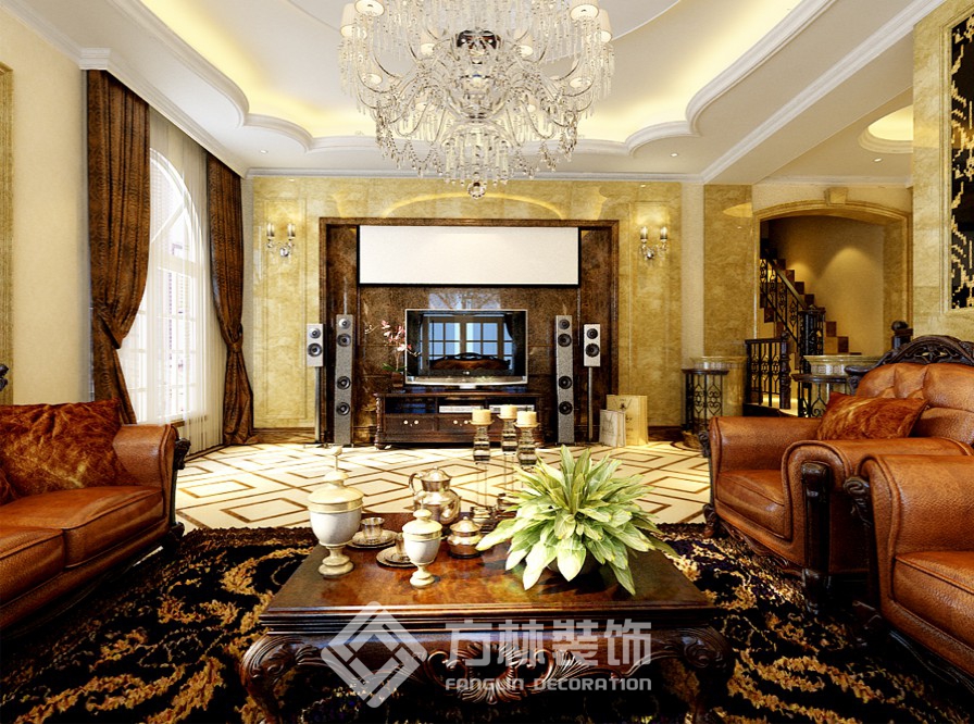 中糧隆璽世家440平歐式風格裝修效果圖