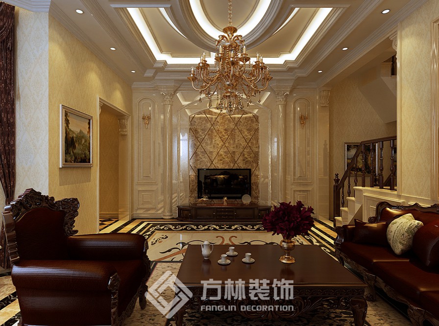 綠地劍橋186平歐式風格裝修效果圖