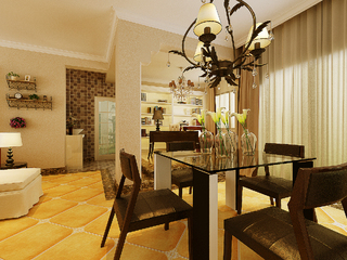 華發(fā)嶺南薈156平地中海風格裝修實景