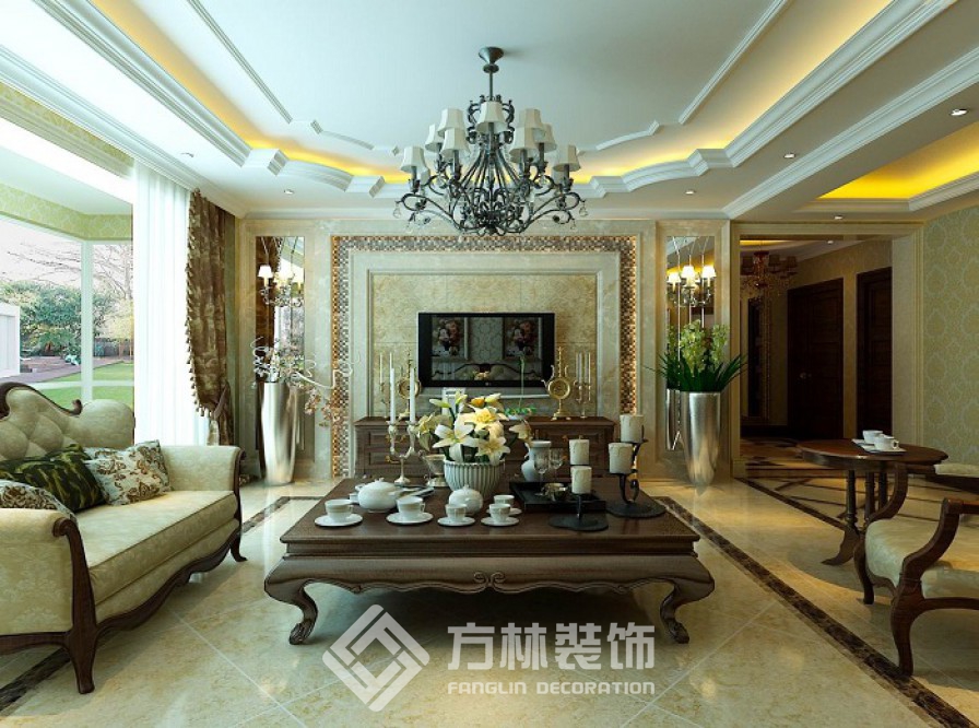 九洲灣景匯115平簡歐風格效果圖