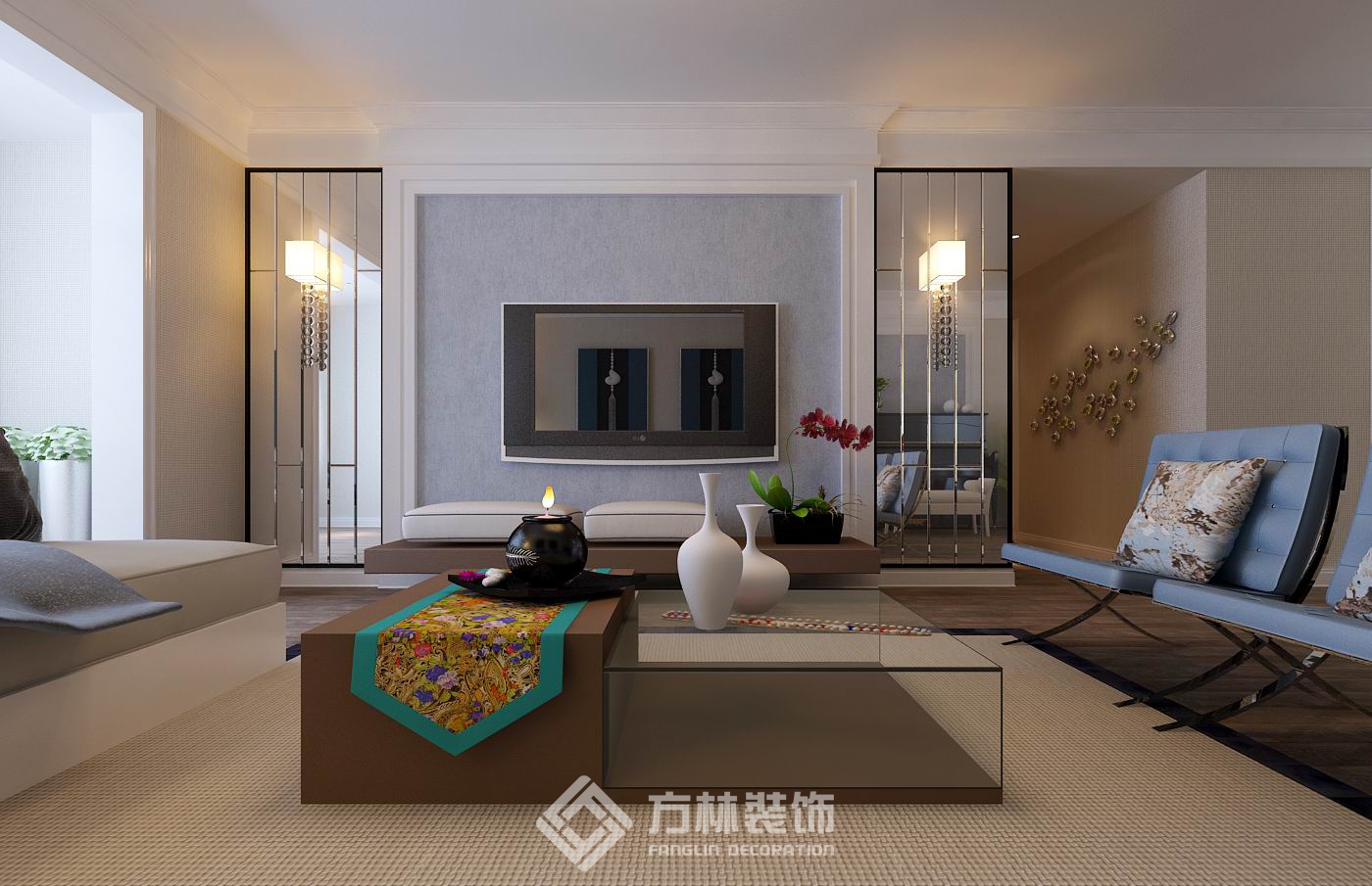 中海國際社區(qū)134平現(xiàn)代簡約風格效果圖