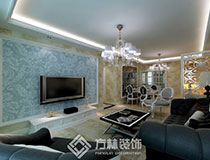 金地鉑銳130平簡歐風格裝修效果圖