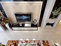 中海明珠120平簡歐風格裝修效果圖