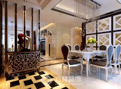 萬科金域藍灣140平歐式風(fēng)格裝修效果圖