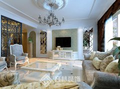 萬(wàn)科金域藍(lán)灣156平歐式風(fēng)格裝修效果圖