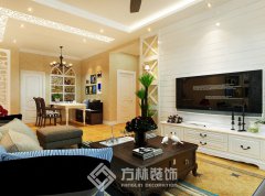 東遠國際花園101平美式田園風格裝修效果圖