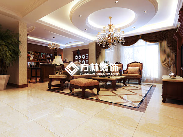 沈陽華潤橡樹灣裝修案例效果圖【法式360平】