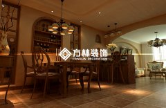 萬達(dá)公館135平田園風(fēng)格裝修效果圖